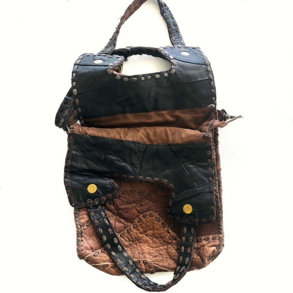 Leather Patchwork Cross Body Bag - image 2